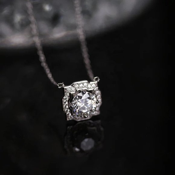 Certified 1ct. t.w. Halo Diamond Elegant Necklace - Picture 3 of 16